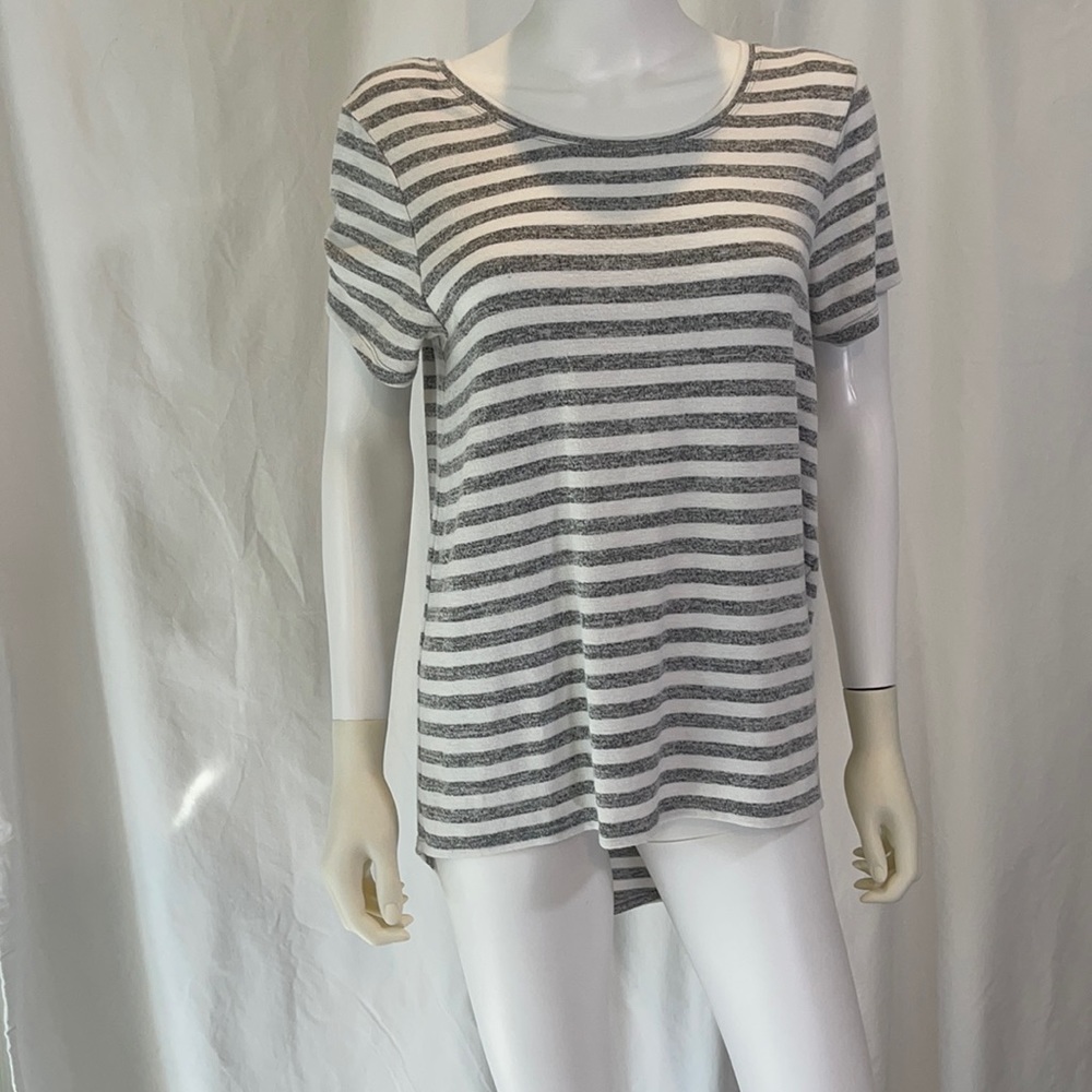Market and spruce stripped tee